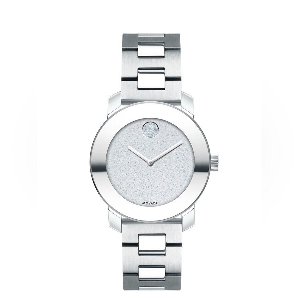 Movado Silver Stainless Steel Minimalist Watch